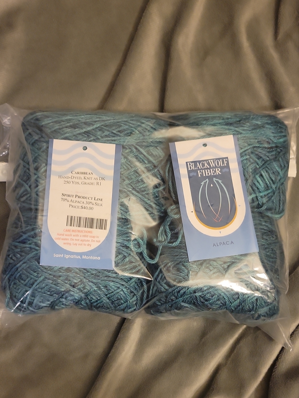 Alpaca Yarn - Teal Blue